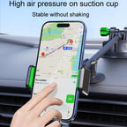 Extended Bendable Hose Car Phone Holder Windshield Dashboard Large Suction Cup Navigation Bracket