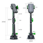 Extended Car Mechanical Arm Telescopic Cell Phone Holder Car Windshield Dashboard Large Suction Cup Navigation Mount