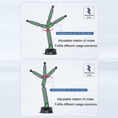 Extended Car Mechanical Arm Telescopic Cell Phone Holder Car Windshield Dashboard Large Suction Cup Navigation Mount