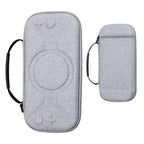 For Nintendo Switch 2 Storage Bag Portable O-Pattern Handbag, O-Pattern Fabric Gray, O-Pattern PU Black