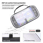 For Nintendo Switch 2 Storage Bag Portable O-Pattern Handbag, O-Pattern Fabric Gray, O-Pattern PU Black