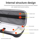 For Nintendo Switch 2 Storage Bag Portable O-Pattern Handbag, O-Pattern Fabric Gray, O-Pattern PU Black