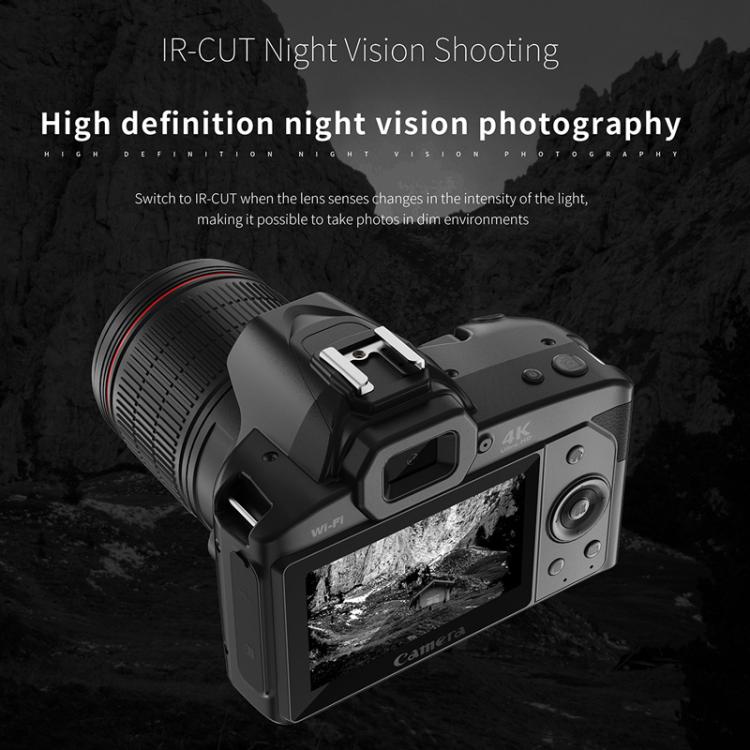 D5 HD WiFi Digital Camera 64MP Dual Camera Night Vision Photography Video DV, Standard White, Standard+Fill Light, Standard+Macro Lens, Standard+Microphone, Standard+Handheld Bracket, Standard+Mic+Light+Lens+Bracket