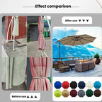 8-Rib Replacement Canopy For Outdoor Patio Umbrella Double Top Waterproof Sunshade Fabric, 2.7 Meters, 3 Meters