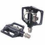 RACEWORK RK213 1pair Mountain Bike SPD + Flat Pedal Self-locking Dual-purpose Pedal