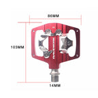 RACEWORK RK213 1pair Mountain Bike SPD + Flat Pedal Self-locking Dual-purpose Pedal