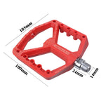 RACEWORK RK579 1pair Bicycle Wide Anti-slip Bearing Pedal Nylon Pedal