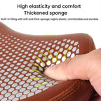 FMFXTRA Thickened Bicycle Saddle Mountain Bike Shaped Saddle, Black, Brown, Black+Tail Light, Brown+Tail Light