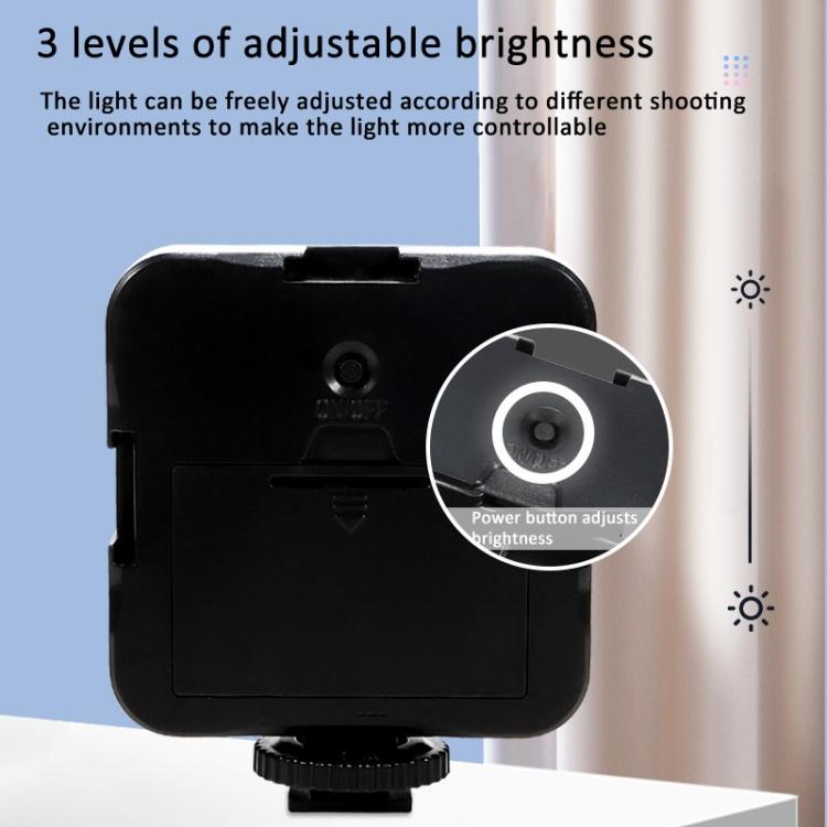 Selfie Fill Light 3 Color Temperature Clip On Lamp with PTZ & Tripod Kit, Battery Type, Rechargeable Type