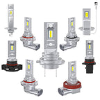 2pcs Mini 1:1 Direct Plug Car LED Headlight Bulb, H1, H3, H7, H11, 9005, 9006, H16, P13W, 9012
