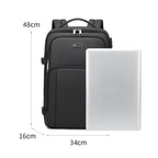 Wiersaam Men Anti-Theft Business Laptop Backpack 15.6 Inch Computer Bag With USB & Type-C Charging Ports, WA338353  Gray