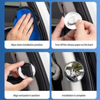 Car Reversing Blind Spot Auxiliary Ultra-clear Reflective Rearview Mirror, Black, Silver
