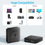 ANKER A83H1 4K 2 Into 1 Out Docking Station HDMI Converter, A83H1