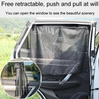 Suction Cup Car Side Window Sunshade Mesh Summer Sunshade Curtains, 1pair