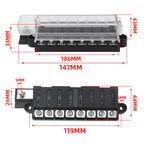 Automotive 8-way Fuse Box Terminal Block With Transparent Cover