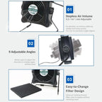 ProsKit SS-595H  Soldering Fume Extractor With Blowing/Suction, Adjustable Wall/Desk Mount -