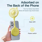 Mini Suction Cup Fan USB Rechargeable Desktop Portable Folding Fan