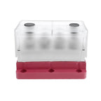 600A RV Yacht Copper Bolt 4 Stud Heavy Duty Busbar Terminal, Red Single, Black Single, Red+Black