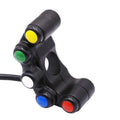 Motorcycle Headlight Auxiliary Light Horn Switches Aluminum Alloy Five-position Faucet Switches with Light, Plastic Five-position