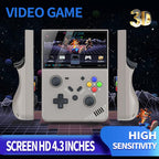 R43 Pro Handheld Game Console 4K HD 4.3-Inch Screen Home Portable Video Game Player, Translucent Black 64G, Gray 64G, Translucent Black 128G, Gray 128G