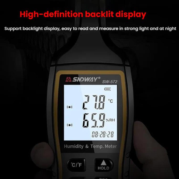 Handheld Digital Temperature Humidity Meter High Sensitivity Temperature Humidity Meter, SW-572