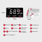 Desktop Noise Meter Temperature and Humidity Meter Decibel Meter Environmental Noise Monitor, SW-525S