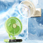 F6 LED Smart Digital Display 5-speed Wind Speed Desktop Night Light Fan, Shaking Head White
