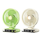 F6 LED Smart Digital Display 5-speed Wind Speed Desktop Night Light Fan, Shaking Head White
