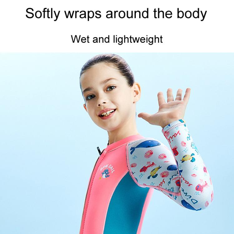 DIVE & SAIL 2.5MM One-Piece Long Sleeve Children Warm Swimsuit Thickened Anti-Cold Surfing And Snorkeling Shorts, S, M, L, XL, XXL