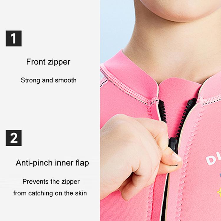 DIVE & SAIL 2.5MM One-Piece Long Sleeve Children Warm Swimsuit Thickened Anti-Cold Surfing And Snorkeling Shorts, S, M, L, XL, XXL