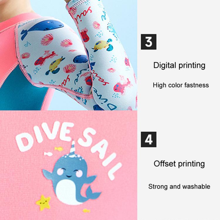 DIVE & SAIL 2.5MM One-Piece Long Sleeve Children Warm Swimsuit Thickened Anti-Cold Surfing And Snorkeling Shorts, S, M, L, XL, XXL