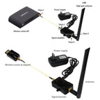 EDUP EP-AB007 2.4G Band SMA Head Remote Control Wifi Router Two-Way Signal Amplifier Extension Booster, EU Plug, US Plug
