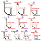 HENGJIA FH032 3-12# Outdoor Fishing Single Hook With Ring, 500pcs / Box