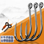 HENGJIA FH032 3-12# Outdoor Fishing Single Hook With Ring, 500pcs / Box