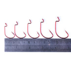 HENGJIA FH013 50pcs / Box Outdoor Fishing Cranked Stripers Hook Set, Black, Red
