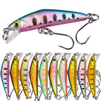 HENGJIA MI171 4.3cm-1.6g Sinking Road Runner Warbler Bait Outdoor Fishing Single Hook False Lure, 10colors / Box