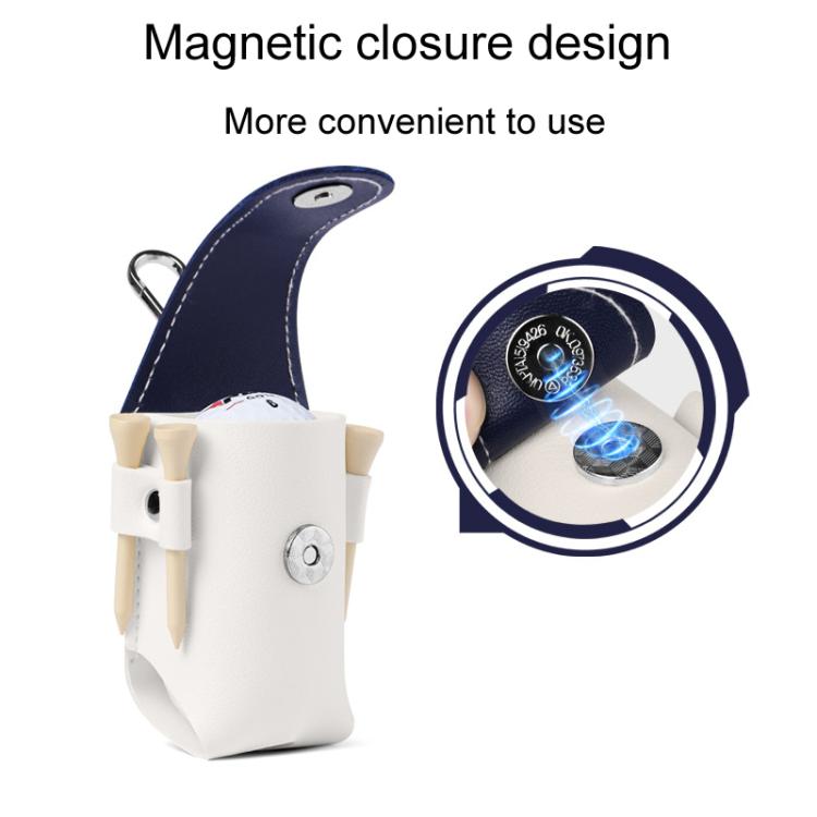 PGM QJ008 Unisex Portable Magnetic Closure Golf Ball Storage Belt Pouch