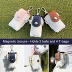PGM QJ008 Unisex Portable Magnetic Closure Golf Ball Storage Belt Pouch
