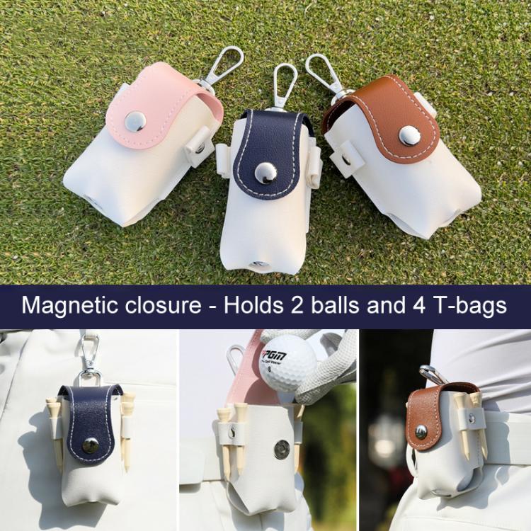 PGM QJ008 Unisex Portable Magnetic Closure Golf Ball Storage Belt Pouch