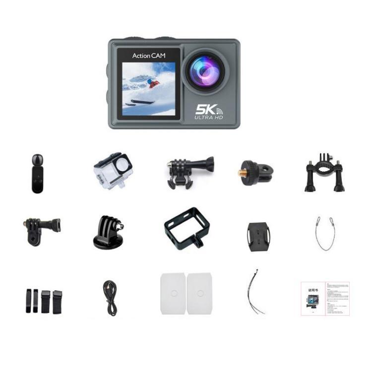 5K Action Camera Anti-Shake Outdoor HD Shooting Cycling Recorder Under Dive Camera, M40TR With Touch Screen + Remote Control, M40TRW With Touch Screen + Integrated Remote-Controlled Microphone