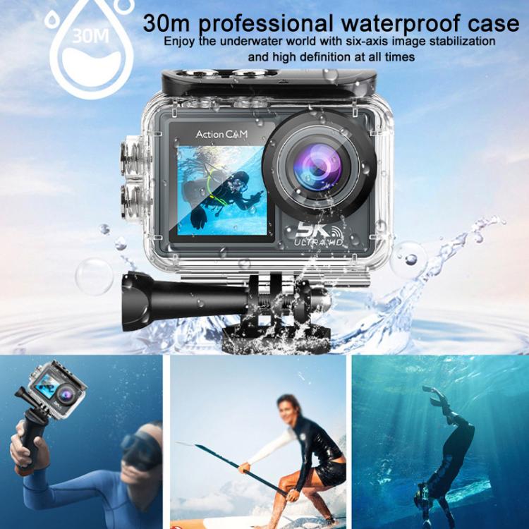 5K Action Camera Anti-Shake Outdoor HD Shooting Cycling Recorder Under Dive Camera, M40TR With Touch Screen + Remote Control, M40TRW With Touch Screen + Integrated Remote-Controlled Microphone