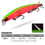 PROBEROS DW622 12.5cm-16g Submerged Minnow Lure All-Purpose Sea Fishing Plastic Bionic Hard Bait