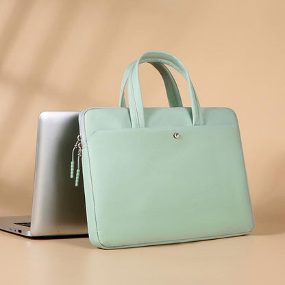 14-14.6inch Universal Laptop Bag Briefcase Women Multifunctional Shockproof Computer Bag, Green, Beige, Pink, Gray, Black, Blue