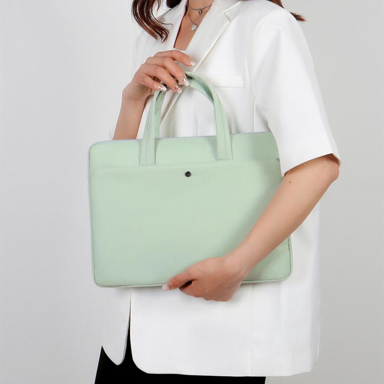 14-14.6inch Universal Laptop Bag Briefcase Women Multifunctional Shockproof Computer Bag, Green, Beige, Pink, Gray, Black, Blue
