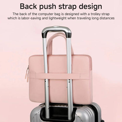 14-14.6inch Universal Laptop Bag Briefcase Women Multifunctional Shockproof Computer Bag, Green, Beige, Pink, Gray, Black, Blue