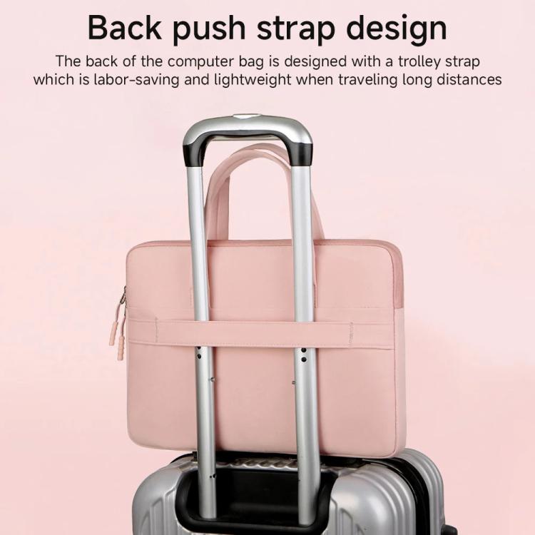 15-15.6inch Universal Laptop Bag Briefcase Multifunctional Shockproof Computer Bag, Pink, Beige, Black, Blue, Gray, Green