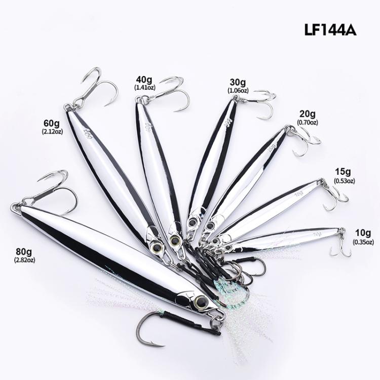 PROBEROS LF144 Zinc Alloy Lure Long-Distance Casting Fast-Draw Spanish Mackerel Mirror Bait, 10g, 15g, 20g, 30g, 40g, 60g, 80g
