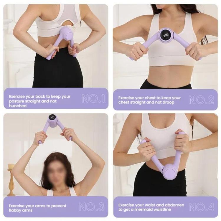 Triangular Mechanical Design Gripper Silent Arm Strength Trainer, Counting Model Violet, Violet, Counting Model Sky Gray, Sky Gray