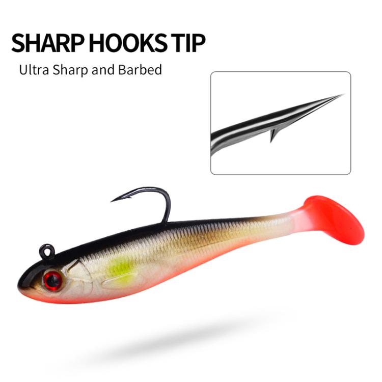 5pcs / Set T-Tail Lua False Bait Single Hook Full Swimming Submerged Imitation Soft Lure, PROBEROS DW6092N6A, PROBEROS DW6092N12A, PROBEROS DW6092N6B, PROBEROS DW6092N12B