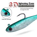 5pcs / Set T-Tail Lua False Bait Single Hook Full Swimming Submerged Imitation Soft Lure, PROBEROS DW6092N6A, PROBEROS DW6092N12A, PROBEROS DW6092N6B, PROBEROS DW6092N12B